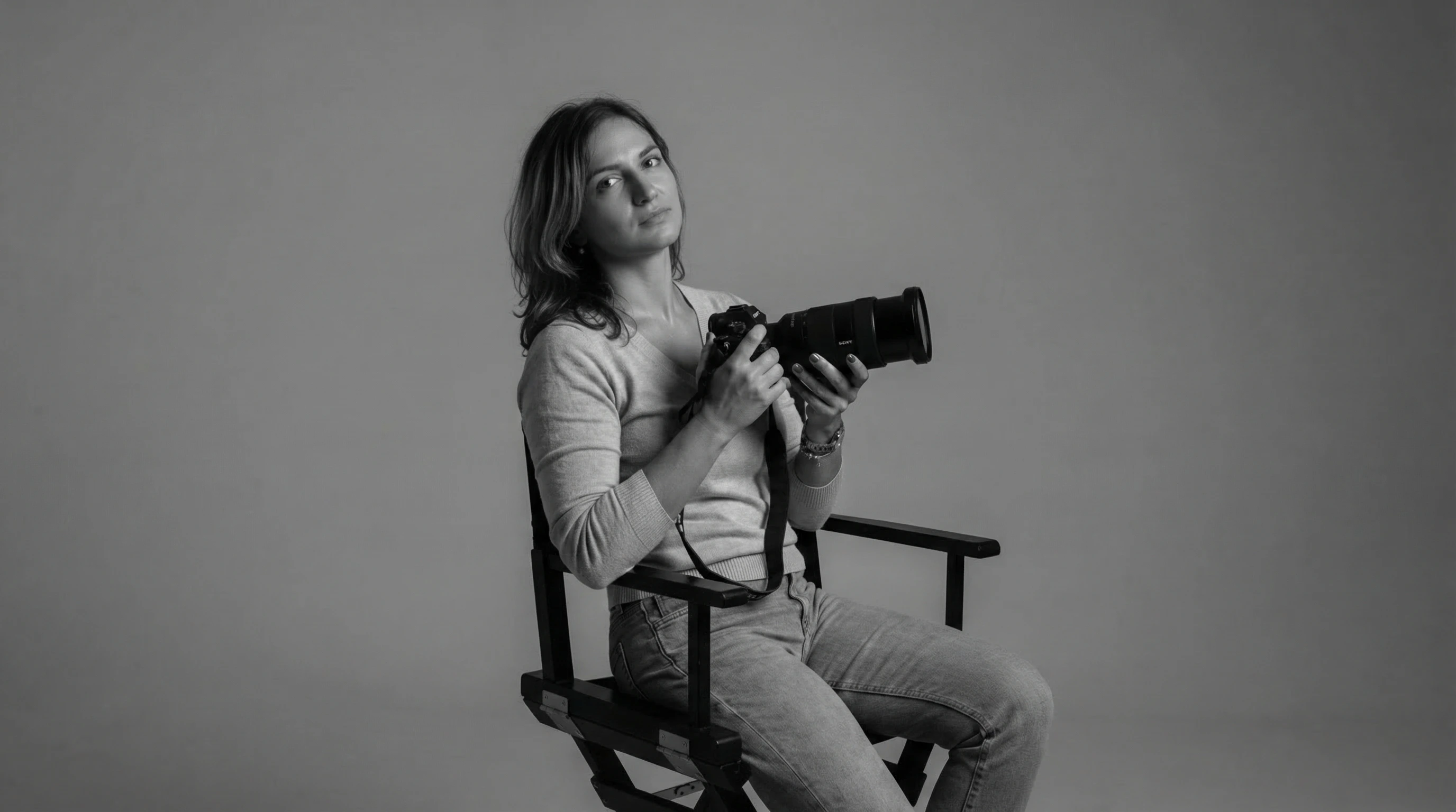 Miriam Ziino nel suo studio fotografico